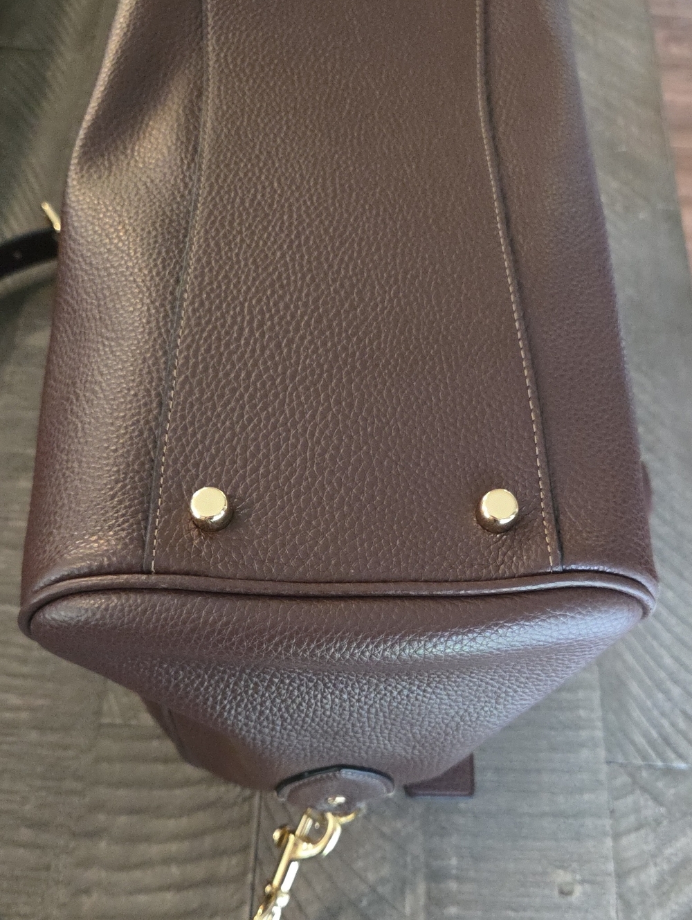 COACH Rowan Satchel in Chocolate Brown with Gold Hardware - Picture 14 of 15